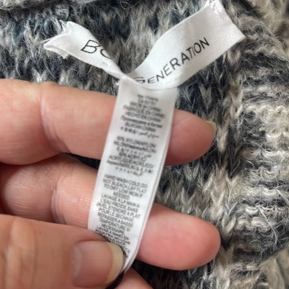 BCBGeneration Winter Infinity Scarf Gray Black